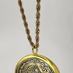 Kabbalah Talisman Necklace: 72 Names of God, King Solomon Seal