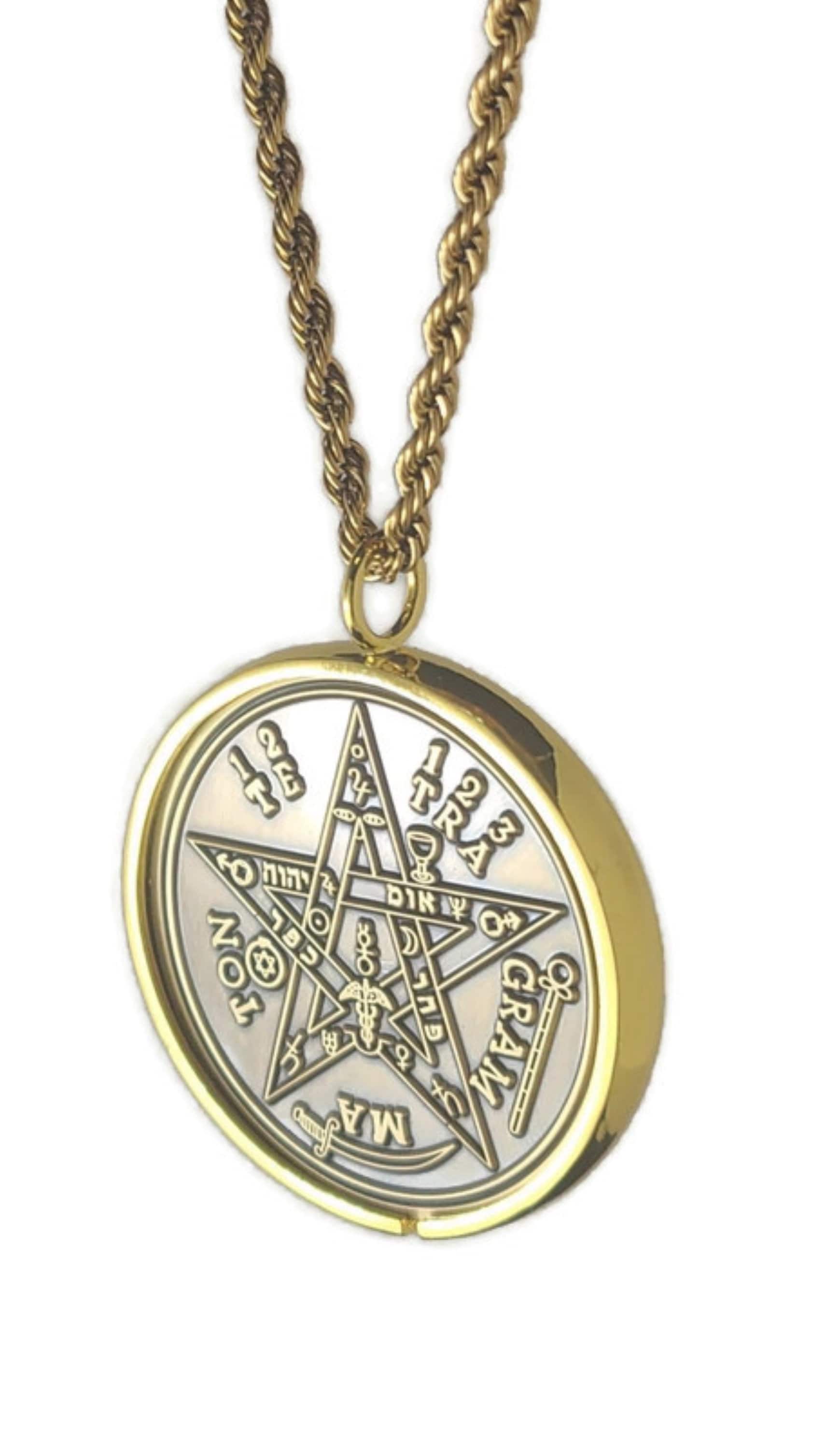 Mystic Kabbalah Sephiroth - Collana Con Ciondolo Sfera Dei Sogni In Lega Di Zinco E Cristalli, Catena 45,7 Cm, Con Sacchetto Raso