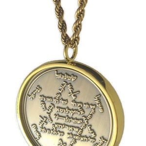 The Archangels 72 names of God 1FitAll King Solomon Coin bezel kabbalah seal talisman Necklace