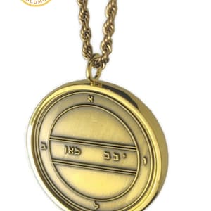 Second Pentacle of Mercury 72 names of God 1FitAll King Solomon Coin bezel kabbalah seal talisman Necklace