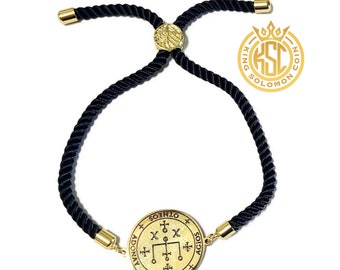 Archangel Raphael Bracelet: King Solomon Seal, 72 Names of God, Kabbalah Amulet