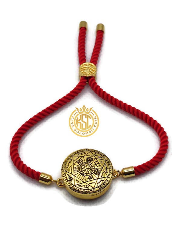 Seven Archangels Seal Bracelet, Angelic Protection Talisman, Adjustable, 72 Names of God