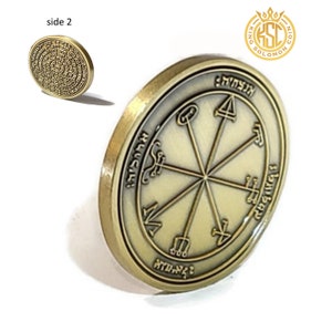 Third Pentacle of Saturn 72 names of God kabbalah King Solomon Coin seal talisman