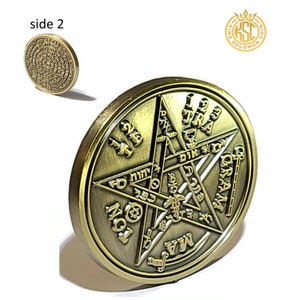 Tetragrammaton + 72 names of God kabbalah King Solomon Coin seal talisman