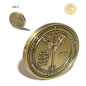 Fourth Pentacle of Jupiter 72 names of God kabbalah King Solomon Coin seal talisman