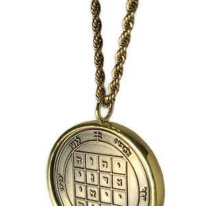 First Pentacle of Saturn Necklace: 72 Names of God Kabbalah Talisman