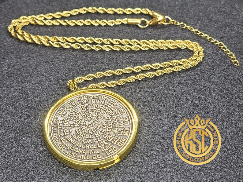 Sju ärkeänglars sigillhalsband, skyddande vägledningstalisman, 72 Guds namn, kabbala-amulett bild 6