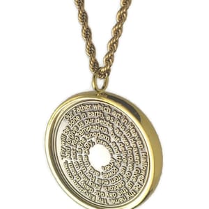 King Solomon Seal Talisman Necklace: Our Father Prayer, 72 Names of God