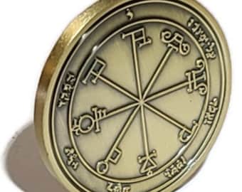 Secret Seal Of Solomon – 72 Names Of God Kabbalah King Solomon Coin Seal-580234