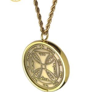 King Solomon Coin Necklace: Seventh Pentacle, 72 Names of God