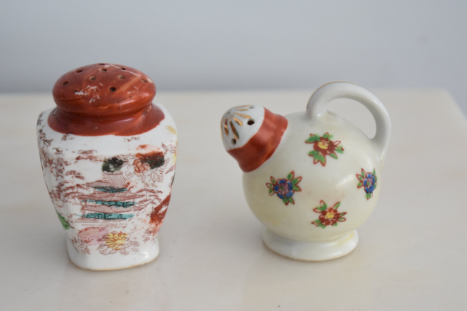 Ceramic Made in Japan Salt and Pepper Shakers with Cork Etsy