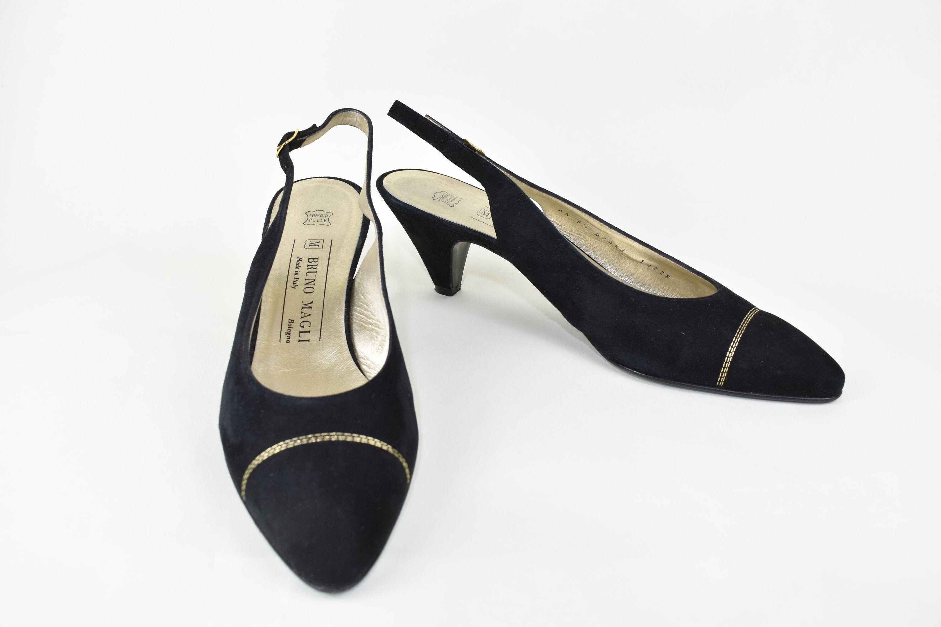 Bruno Magli Black Suede Shoes Original Box Size 9 1/2 AA | Etsy