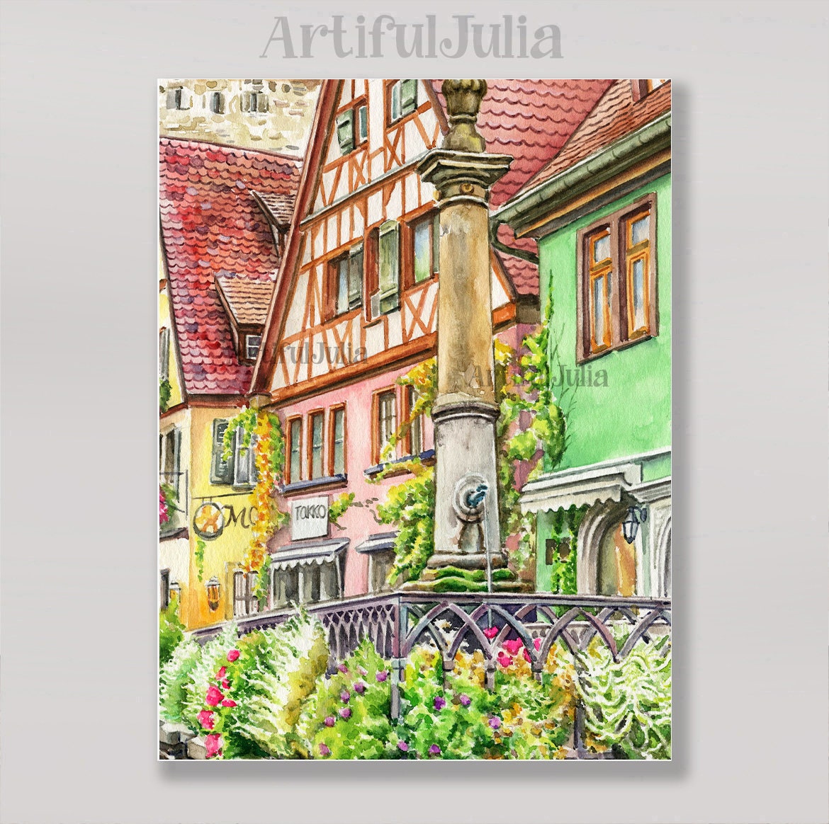 Germany Wall Art Print Rothenburg Ob Der Tauber Germany City Etsy