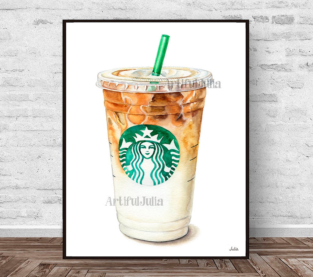 Starbucks Coffee Illustration Coffee Poster Coffee Wall Art Coffee