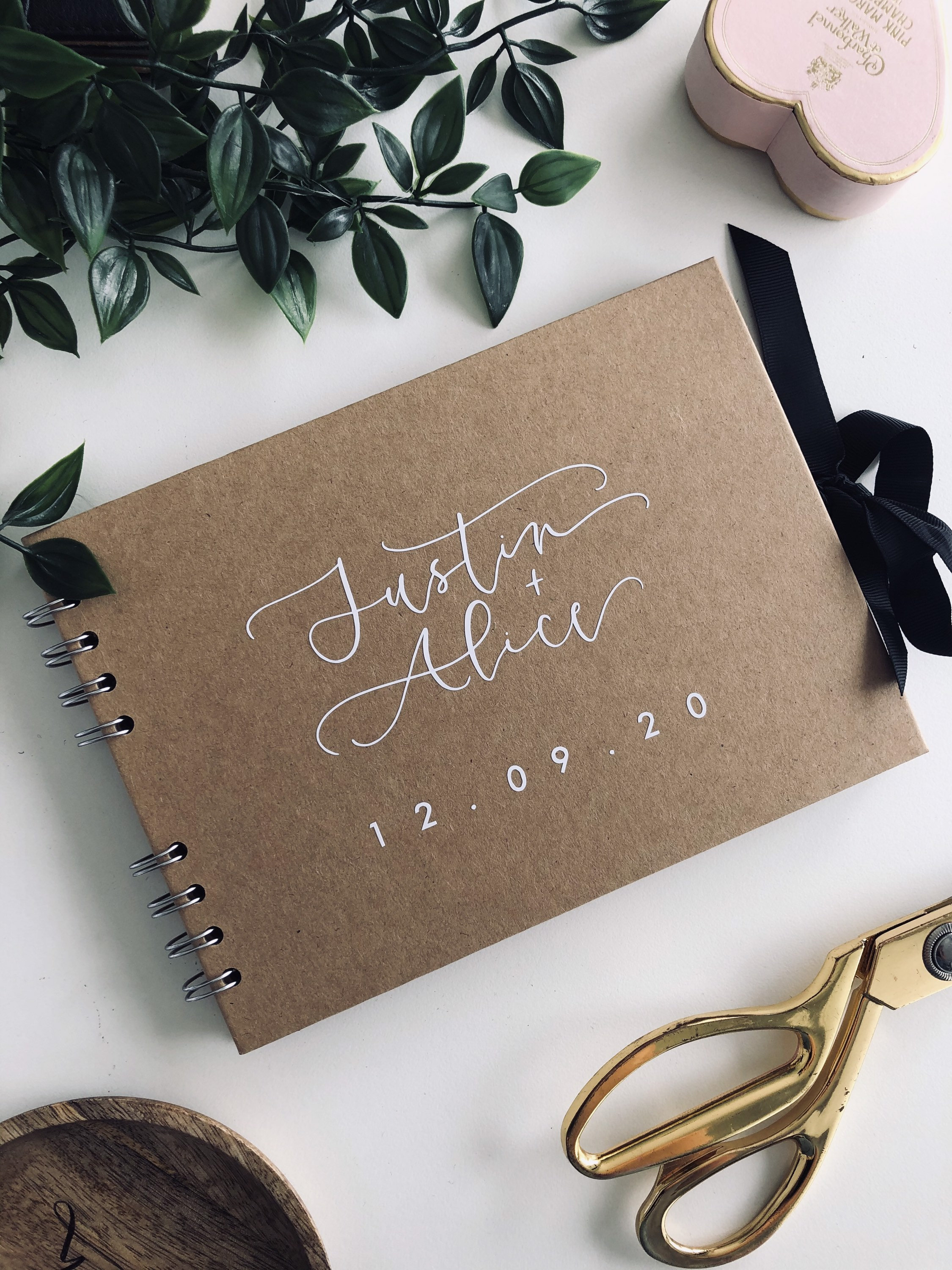 Small Wedding Guest Book Wedding Scrapbook Rustic Scrapbook Etsy