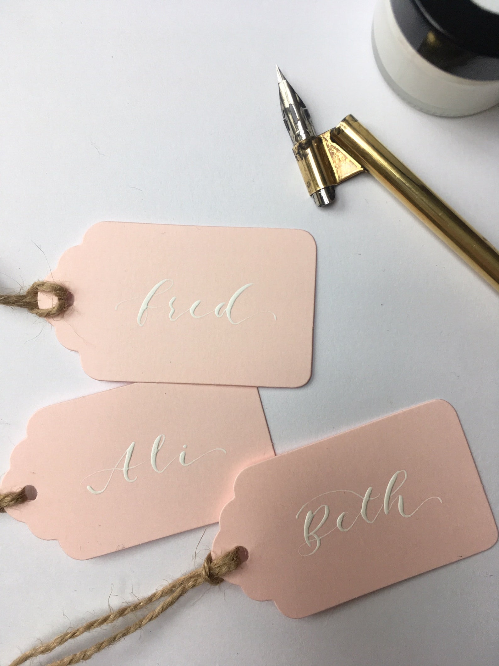 Name Place Cards Blush Pink Place Cards Mini Pink Luggage Etsy UK