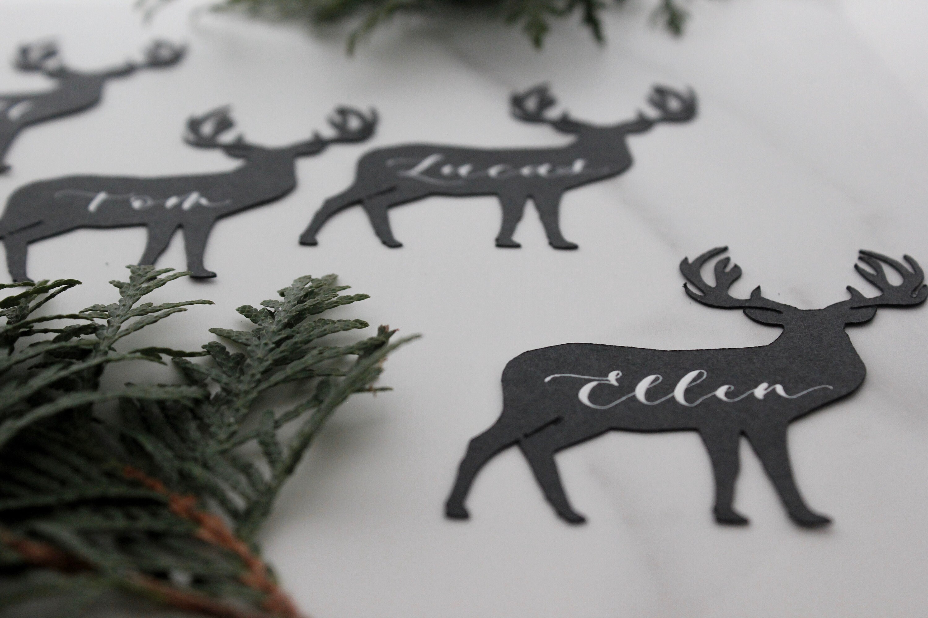 Christmas Table Decor Name Tags Christmas Table Setting Etsy UK