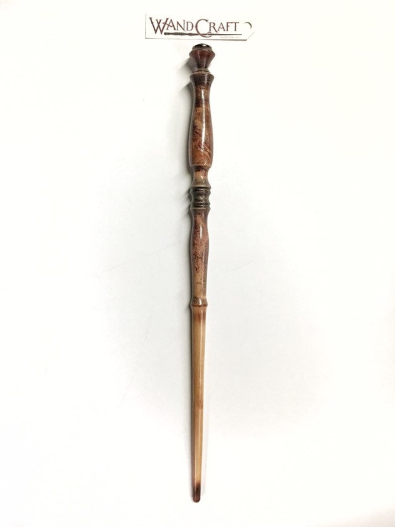 Ornamental Pear wooden magic wand with Dragon Heartstrings Etsy