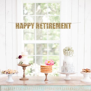 Happy Retirement Banner - Retirement Party Banner