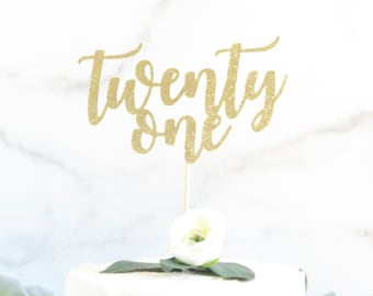 Twenty One Cake Topper