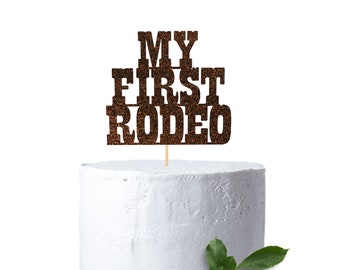 Cowboy First Birthday Cake Topper - 1st Birthday Cake Topper