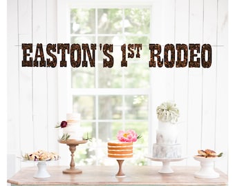 Customized Cowboy First Birthday Banner - 1st Birthday - How The West Was One Party - Western First Birthday - Cowboy Party