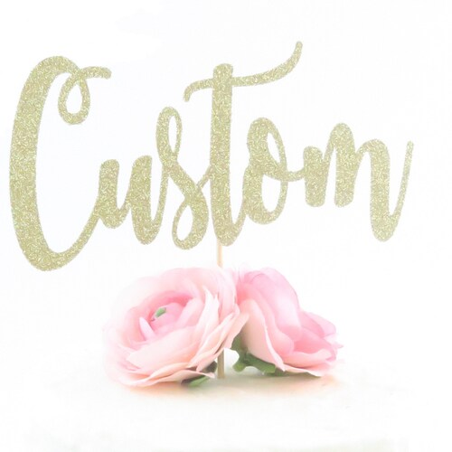 Custom Name Cake Topper Baby Shower Cake Topper Custom Etsy
