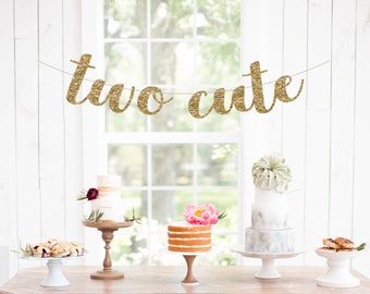 Two Cute Birthday Banner - Birthday Banner