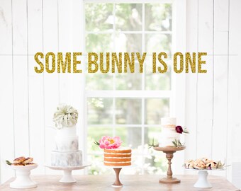 Some Bunny is One Banner - Birthday Banner