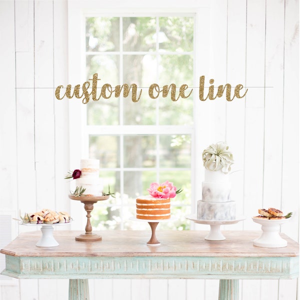 Custom One Line Banner - Personalized Banner