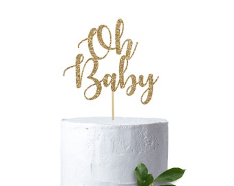 Oh Baby Cake Topper Baby Shower Cake Decorations Baby Shower Decorations Sprinkle Shower Party Cake Topper