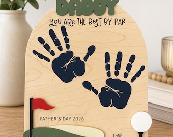 DIY Father's Day Handprint Golf Sign: Personalized Dad Keepsake