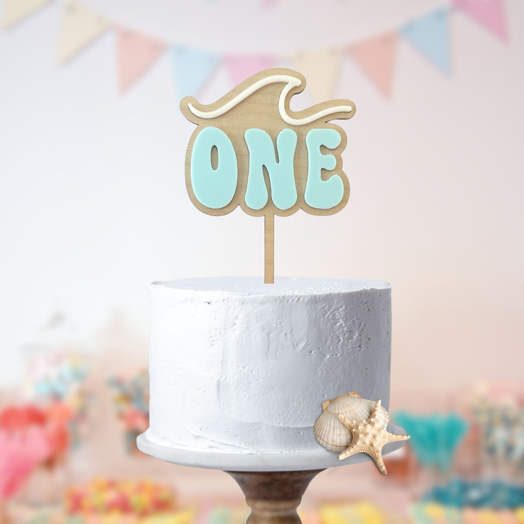First Birthday Cake Topper - Surf's up Party - the Big ONE - Smash Cake ...