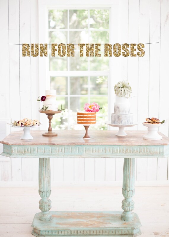 Run For The Roses Banner Kentucky Derby Party Banner Derby Etsy