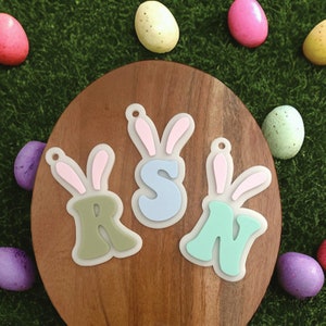 Personalized Kid&#39;s Basket Name Tag,  Kid&#39;s Basket Name Tag, Reusable, Basket Tag,  Easter Bunny Tag, 3D