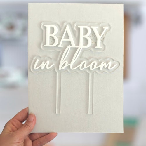 Baby in Bloom Cake Topper, Spring Baby Shower Decorations
