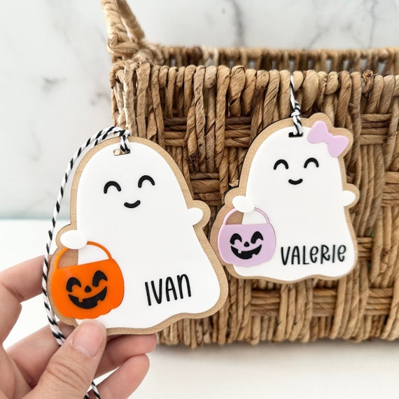 Boo Basket Tag for Kids, Halloween Decorations, Ghost Tag for Halloween Basket, Cute Ghost, Boo Basket Tag, Personalized, Reusable