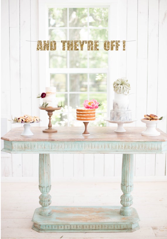 And They Re Off Kentucky Derby Party Banner Derby Etsy