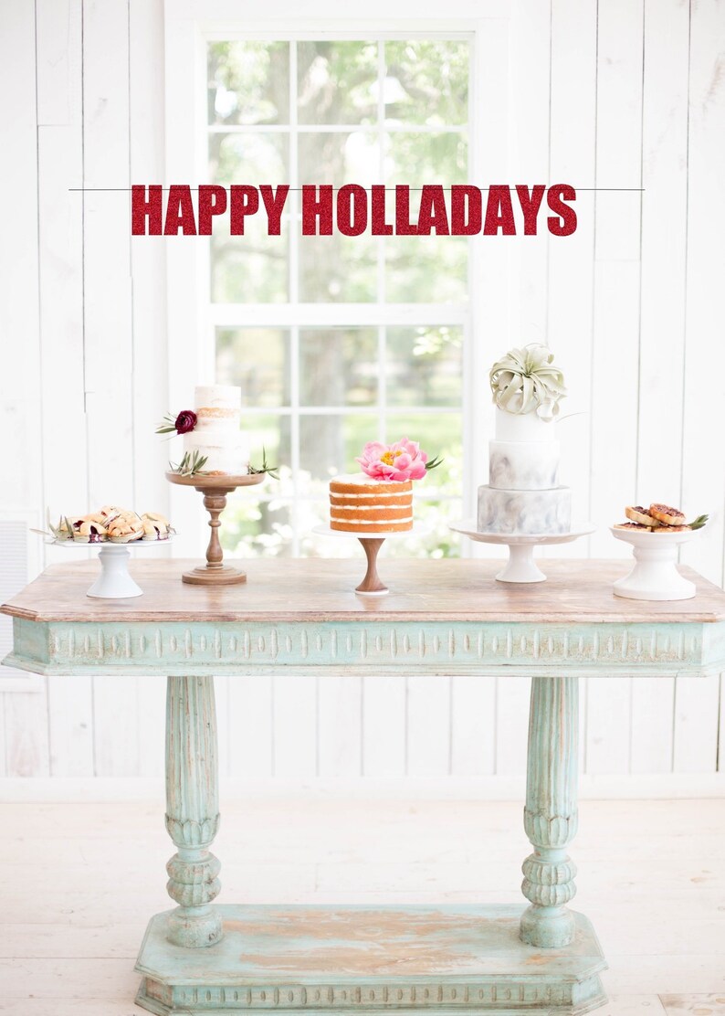 Happy Holidays Banner Merry Christmas Banner Christmas Banner Christmas Decorations