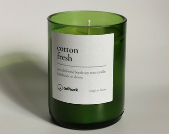 Cotton Fresh Wine Bottle Candle