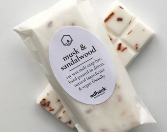 Musk & Sandalwood - Soy Wax Melt Snap Bar