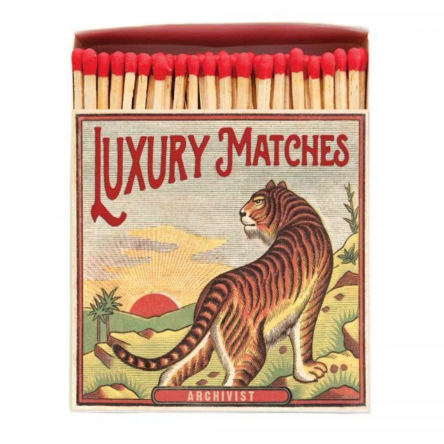 allumettes de luxe pour bougies tiger design