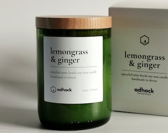 Lemongrass & Ginger Wine Bottle Candle