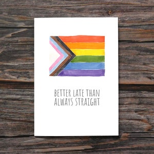 Pride Flag Card Lesbian Card Gay Pride Card Rainbow LGBTQ Card LGBTQIA Card Trans Flag