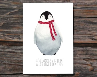 Funny Christmas Card Hilarious Holiday Card Funny Holiday Gift Sarcastic Christmas Gift For a Friend