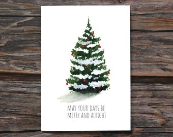 Holiday Card Funny Holiday Gift Sarcastic Christmas Gift For a Friend Funny Christmas Card Hilarious