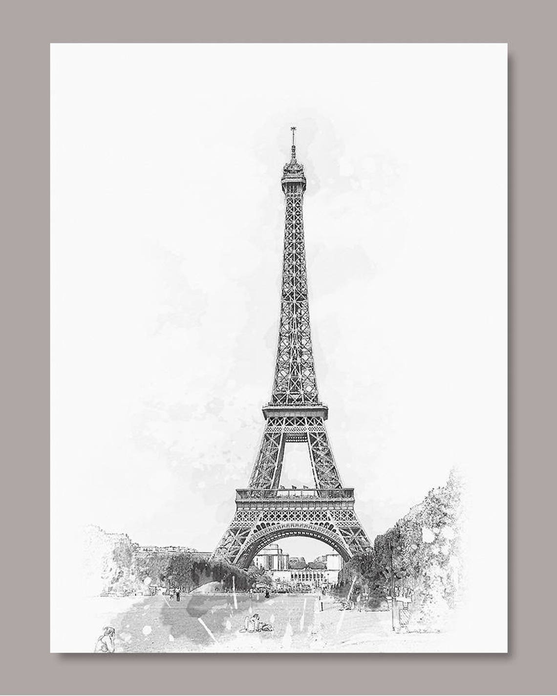 Eiffel Tower Print, Eiffel Tower Digital Print, Eiffel Wall Art ...