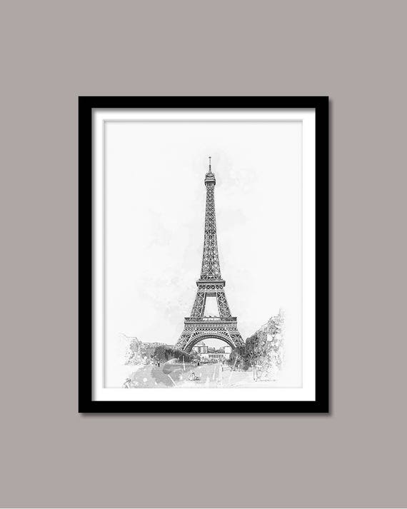 Eiffel Tower Print Eiffel Tower Digital Print Eiffel Wall | Etsy
