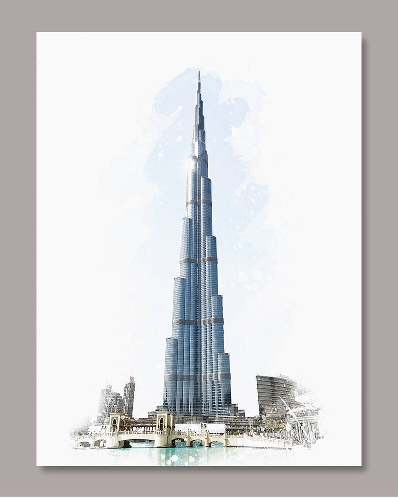 Burj Khalifa Print Burj Khalifa Digital Print Burj Khalifa - Etsy