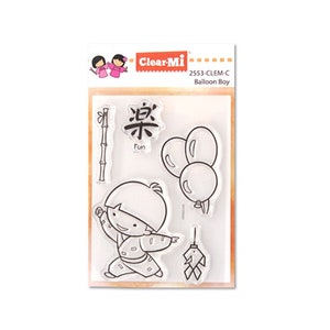 Balloon Boy - Sellos de polímero transparente Takeo para hacer tarjetas y páginas de scrapbooking